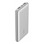 Belkin BPB011btSL BoostCharge 便攜式行動電源 10000mAh + USB-A 至 USB-C 連接線 (銀白色)